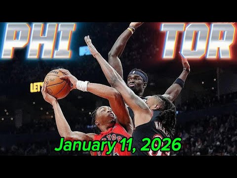 Philadelphia 76ers vs Toronto Raptors Best Game Highlights - January 11, 2026 | 2025-2026 NBA