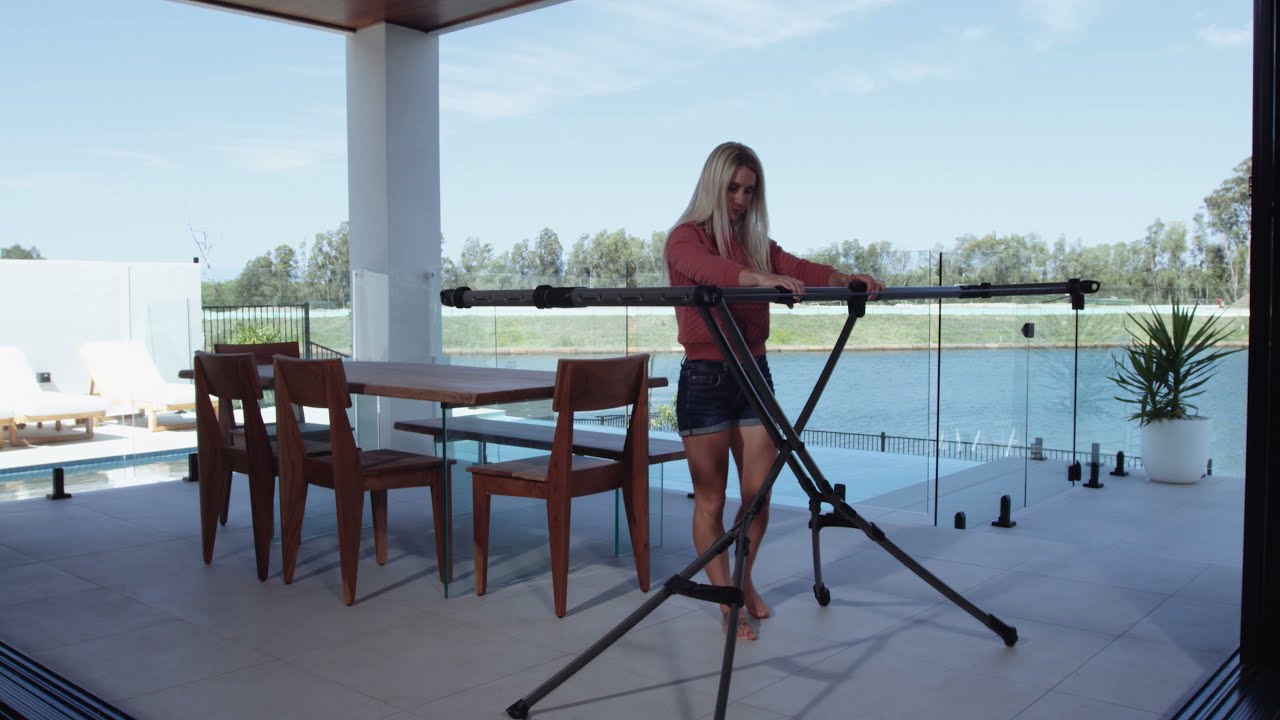 Watch video Hills Portable Clothesline - Installation Video Now Hills Portable Clothesline - Installation Video