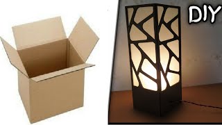 How to Make A Lamp using Cardboard | DIY Craft