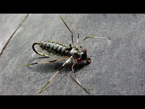 Dragon fly nymph fly tying - realistic imitation 