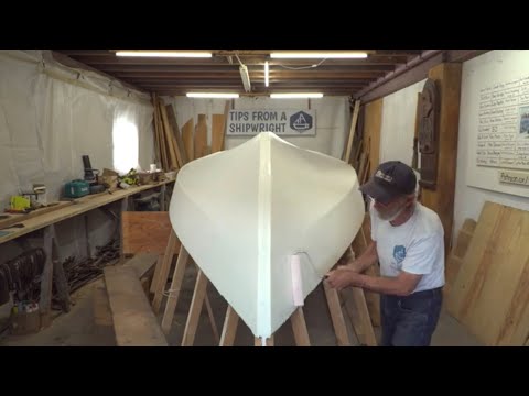 Building the 23' V-Bottom Skiff - Episode 18: How to apply 2-part epoxy barrier coat to the hull