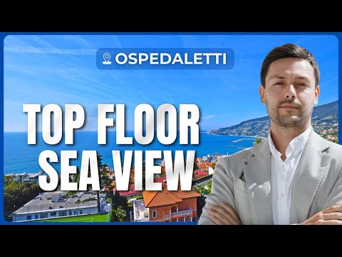 Elegante Wohnung mit Panoramaterrasse und Meerblick in Ospedaletti zu verkaufen