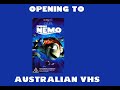 Opening To Finding Nemo Australian VHS