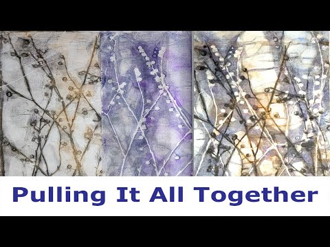 From Botanical Gel Prints to Finished Collage