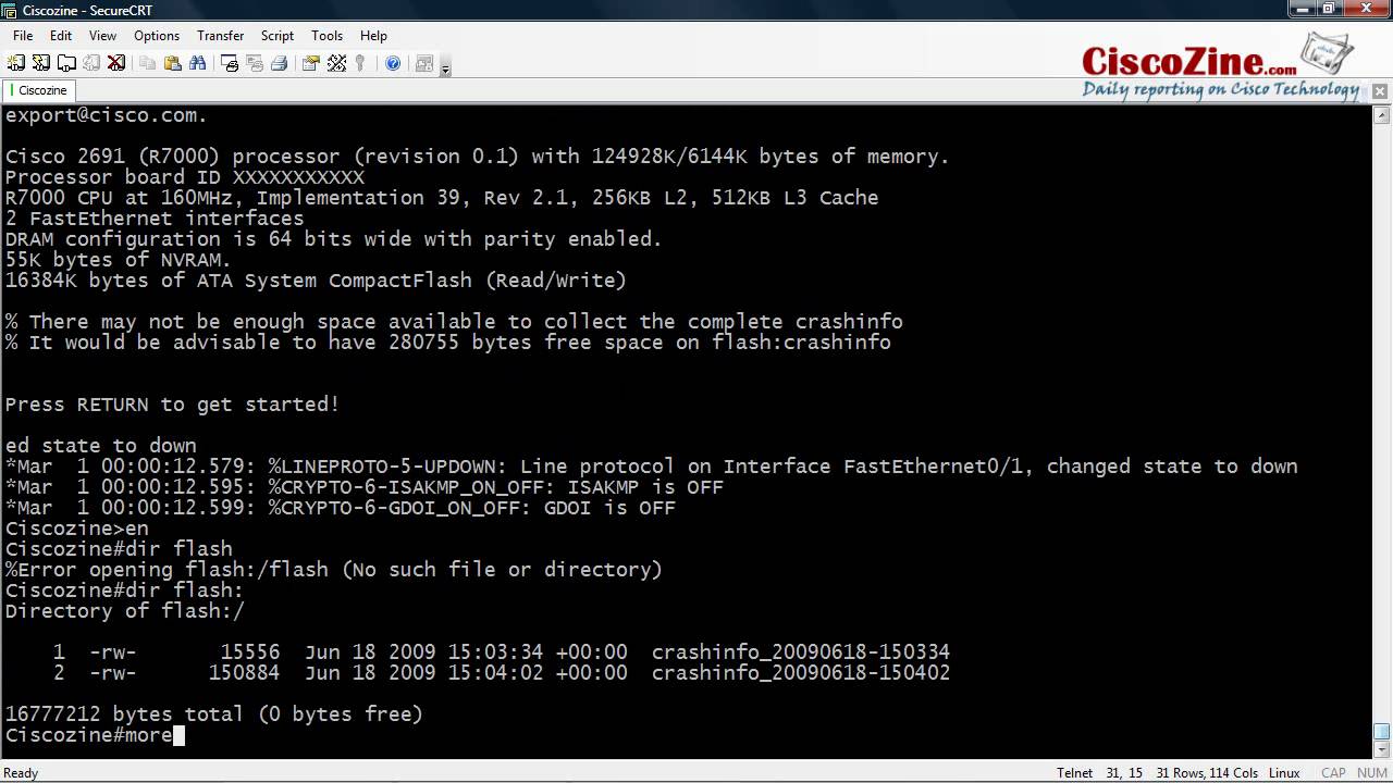 Have you never seen a Cisco crash?