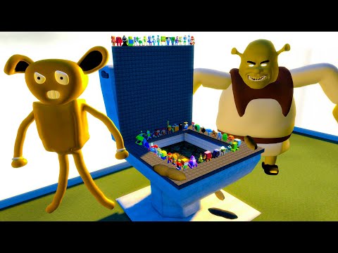 MEGA PUNCH 3D SANIC on BIG TOILET! SPARTAN KICKING All 3D SANIC CLONES MEMES in Garry's Mod!