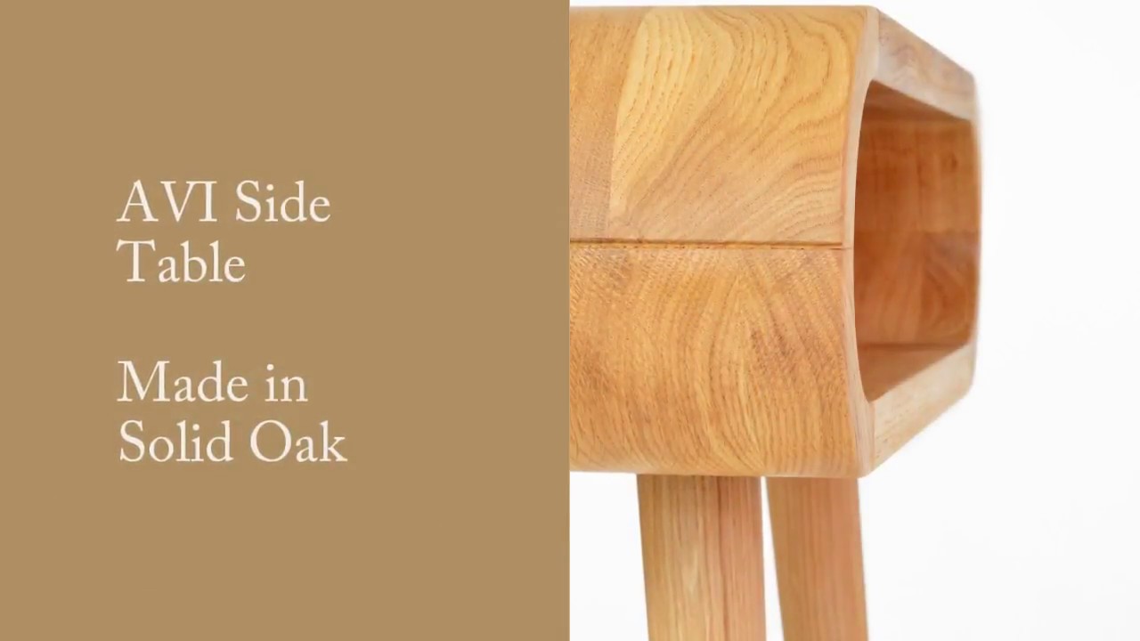 Tall Bedside Table AVI in Solid Oak