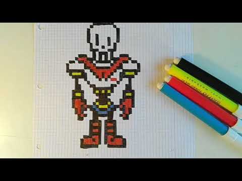 Como dibujar a Papyrus| Undertale | Pixel Art | Hama Beads