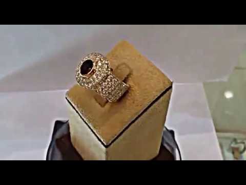 Diamond Men Ring in 18k Gold with Gem Stone