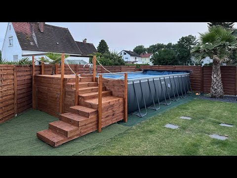 Unser neuer Intex Aufstellpool 732x366x132 , Pool Aufbau Zusammenfassung