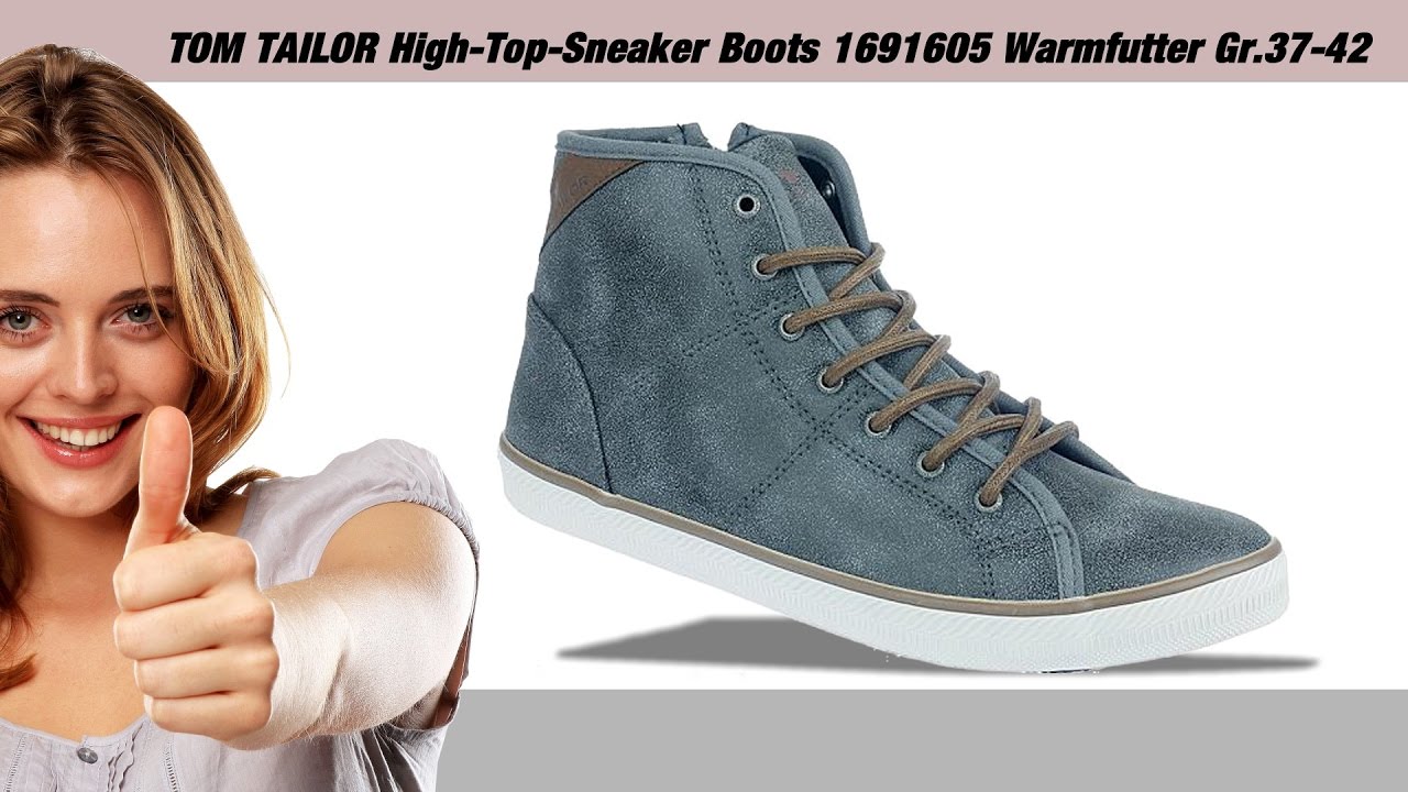 TOM TAILOR Damen High-Top-Sneaker Boots 1691605 Warmfutter Gr.37-42