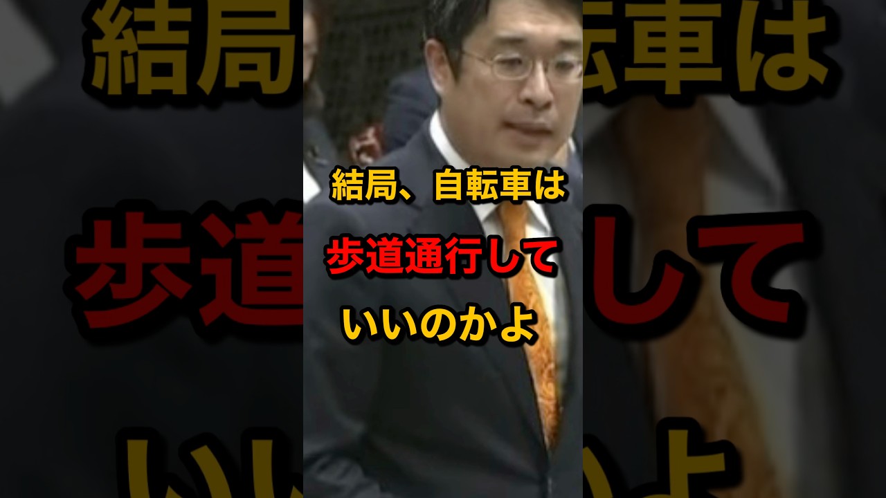 結局、自転車は歩道走行してもいいのかよ… #車道通行 #青切符制度 #反則金 #徐行運転 #参政党 #警察庁 #ママチャリ #参議院 #新ルール