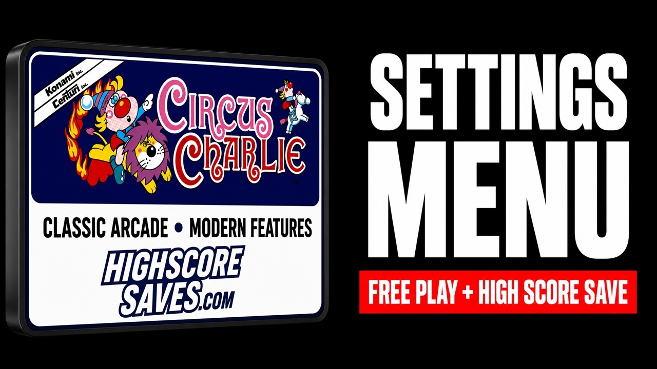 Circus Charlie settings menu video guide