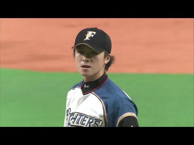 6回表 ファイターズ上沢は5回2/3を8安打2失点の内容 2014/4/9 F-E