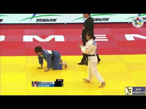 Judo 2013 World Masters Tyumen: Adiyasambuu (MGL) - Miyakawa (JPN) [-52kg] semi final