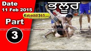 Bhaloor (Moga)  Kabaddi Tournament 11 Feb 2015 Part 1 by Kabaddi365.com
