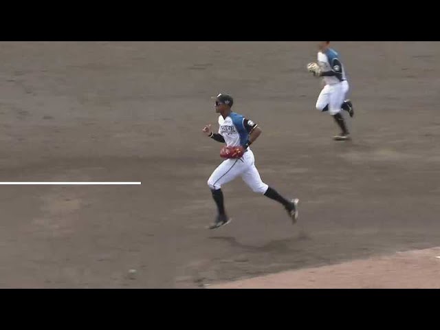 【ファーム】レーザービーム炸裂!! ファイターズ・万波 バックホームで強肩を魅せる!! 2021/4/2 F-DB(ファーム)