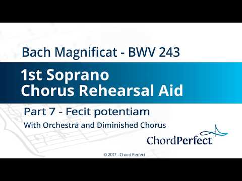 Bach's Magnificat Part 7 - Fecit potentiam - 1st Soprano Chorus Rehearsal Aid