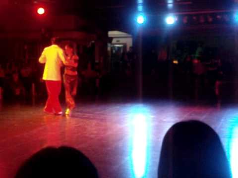  Vanessa Fatauros  and  Evren Sayin  are  dancing  to  the  tango  "  Golgota  "