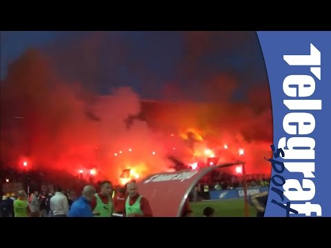 Bakljada Delija na 148. večitom derbiju - Crvena zvezda - Partizan 0 0