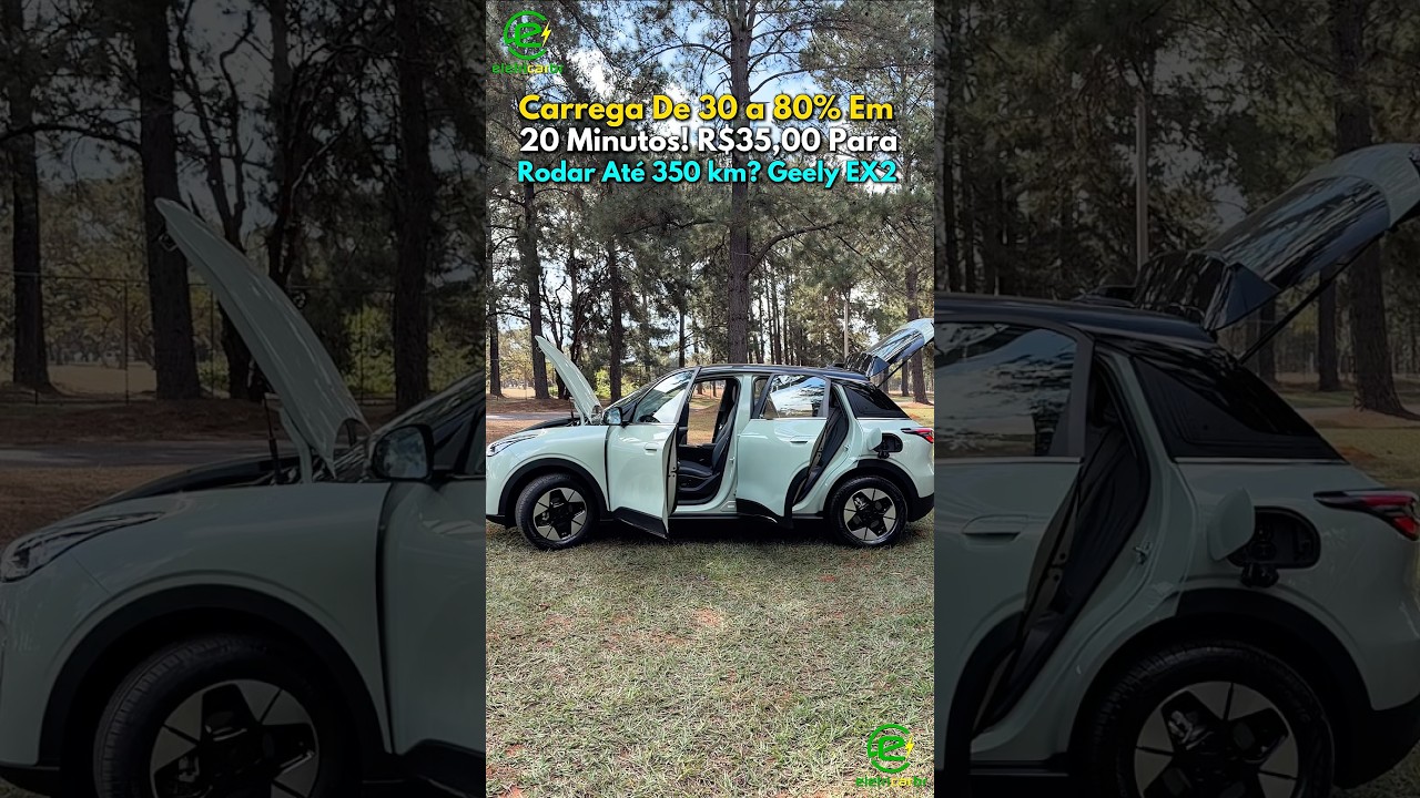 Carrega De 30 a 80% Em 20 Minutos! R$ 35,00 Para Rodar Até 350 km? Geely EX2⚡