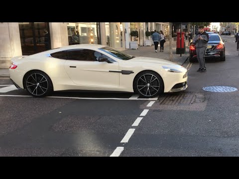 Thumbnail for Cream Coloured Aston Martin Vanquish EXHAUST SOUND And Acceleration| Supercars In London 2021| SIL by Aston Martin, Supercar, Car