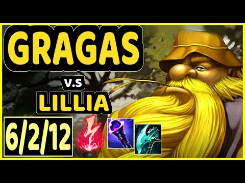 GRAGAS vs LILLIA - 6/2/12 KDA JUNGLE GAMEPLAY - BR Ranked MASTER