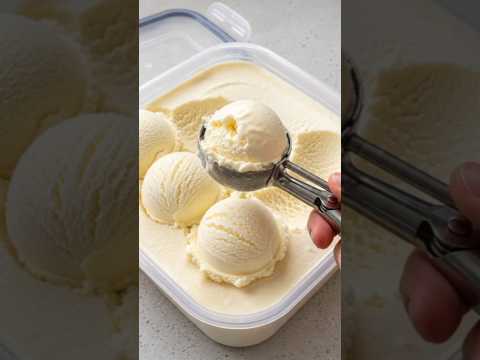 🍦 Homemade Vanilla Ice Cream | 5 Ingredients.#VanillaIceCream #IceCream#HomemadeIceCream #Dessert.