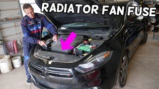 DODGE DART RADIATOR FAN FUSE LOCATION REPLACEMENT. RADIATOR FAN NOT WORKING