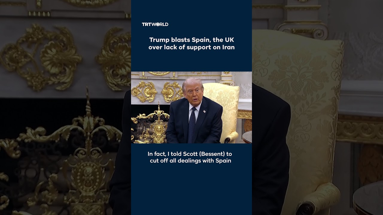 Video | Trump blasts Spain, UK over lack of support on Iran