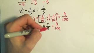 Completing the Square to Solve Quadratic Equations: More Examples - 6