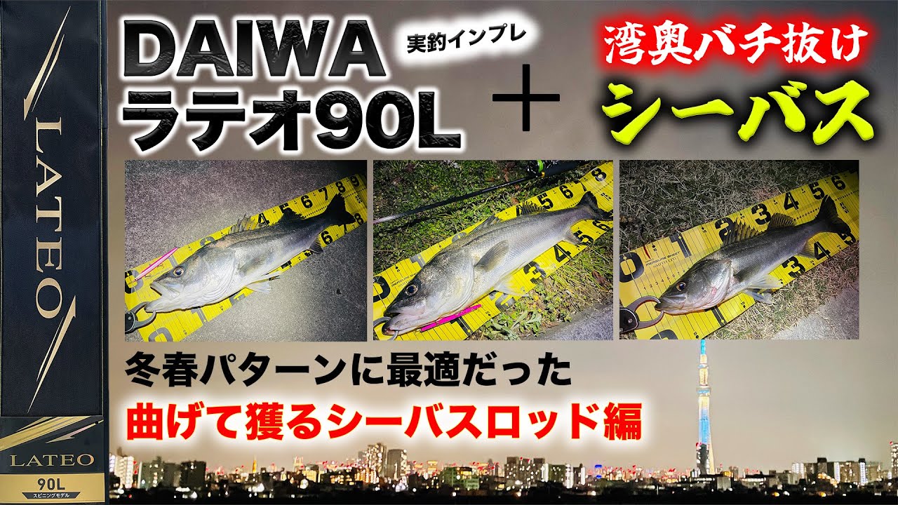 湾奥バチ抜け実釣インプレ DAIWA 24ラテオ90Lが冬春パターンに最適だった - 曲げて獲るシーバスロッド編 - マイクロベイトパターンおすすめロッド