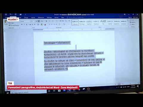 e Mesimi Klasa 7 - 7622 Teknologji me TIK - Formatimi i paragrafëve, drejtshkrimi