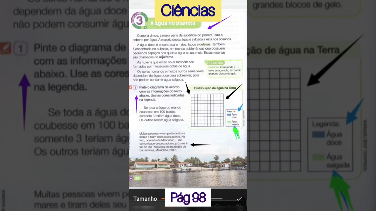 Livro Ciências - pág 98 e 99