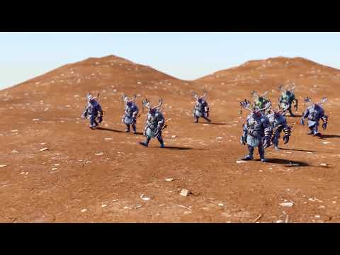 Crowd made via Animation Nodes and MeshCache modifier in blender