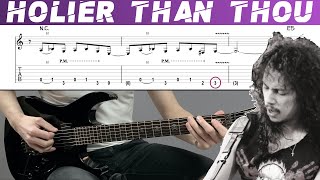 METALLICA - HOLIER THAN THOU (Guitar cover with TAB | Lesson)
