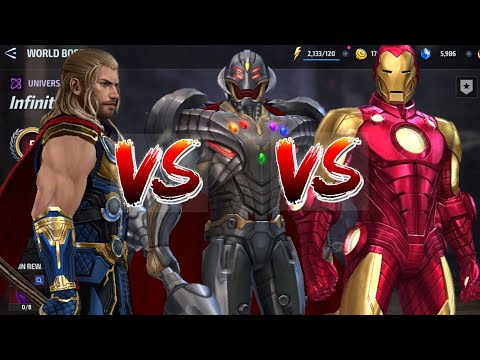 Infinity Ultron VS Iron Man | Infinity Ultron VS Thor | Marvel Future Fight - MFF HINDI INDIA