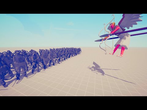 ARTEMIS GOD vs 100x RIOT POLICE - Totally Accurate Battle Simulator TABS