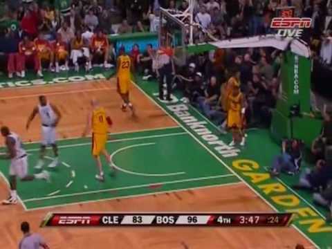 Big Z yells at LeBron (Cavaliers @ Celtics 2009.03.06)