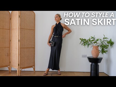 STYLING A BLACK SATIN MIDI SKIRT (summer outfit ideas...