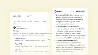 Google Search Enhance - Monica, Your Personalized AI Assistant.
