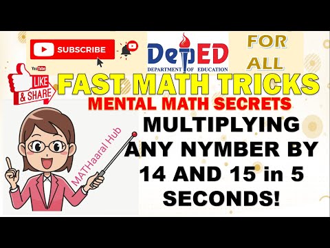 FAST VEDIC MENTAL MATH TRICKS // ANY NUMBER  MULTIPLIED BY 14 AND 15 IN 5 SECONDS