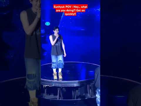 Eunhyuk when Donghae forgot to get on the lift ...