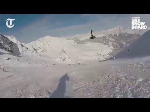 Graham Bell skis the Combe de la Saulire run in Courchevel