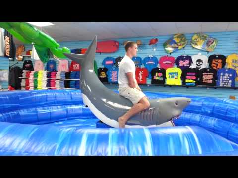 CAN HE RIDE THE SHARK?! (HILARIOUS!!)