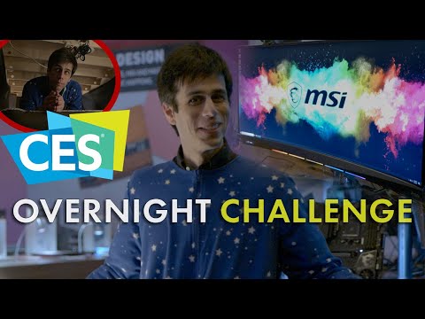 Overnight Challenge at CES 2020! PCMR Alone at the MSI booth! | MSI