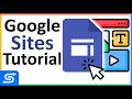 How To Use Google Sites Complete Beginner Tutorial