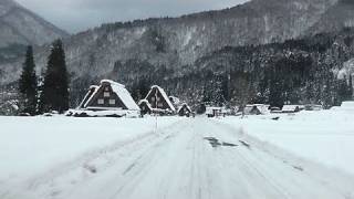 preview picture of video '車載動画：世界遺産 白川郷 雪景色  Snow Scene of Shirakawago'
