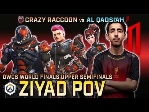 [ Ziyad ] Brawling with the BEST | Al Qadsiah vs Crazy Raccoon | OWCS World Finals Upper Semifinals