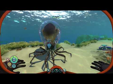 What happens when you release a CrabSquid from Alien Containment in Subnautica?